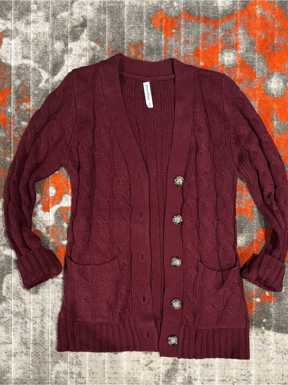 NWOT. Zenana Preminum Cable Knit Button Cardigan